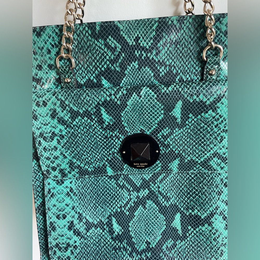 Kate Spade Denee South Kensington Blue Snake Bag - Picture 2 of 7